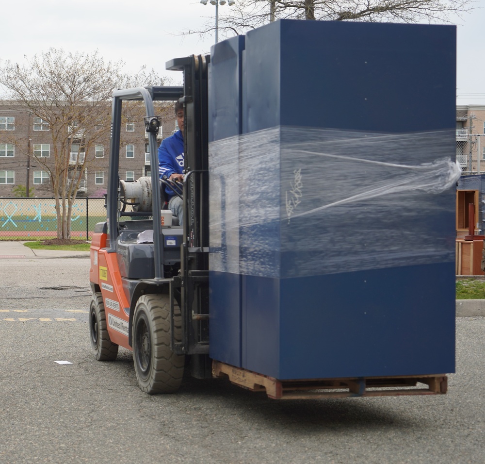 Huntington Hall Naval Berthing Facility receives new furniture