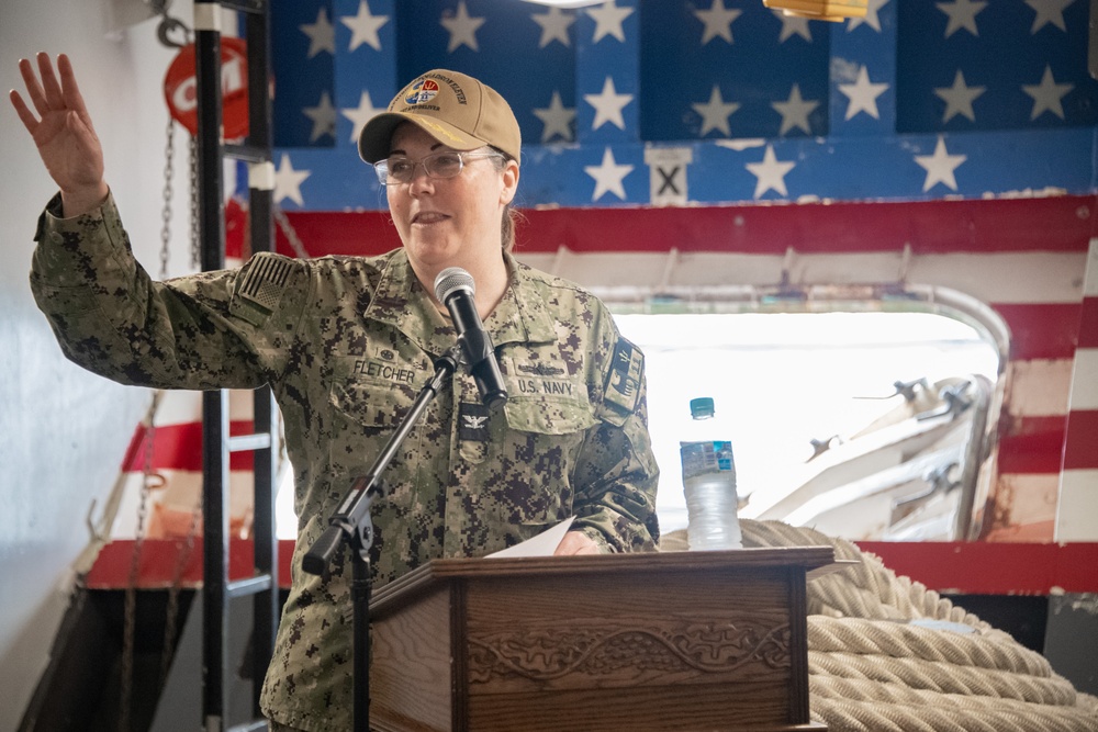 Sailors Assigned to Amphibious Squadron (PHIBRON) 11 Host Change of Command Ceremony