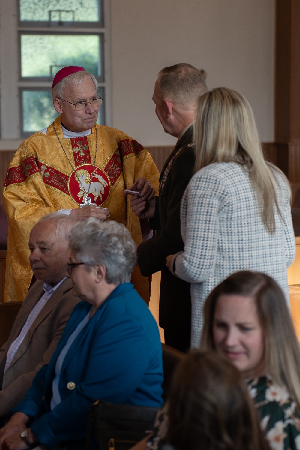 Bishop Richard Spencer visits MCAS Beaufort chapel