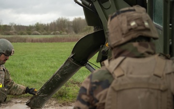 U.S. and French forces repair airfield damage for Exercise RAZORBACK