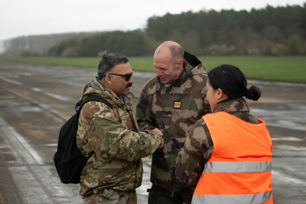 U.S. and French forces repair airfield damage during Exercise RAZORBACK