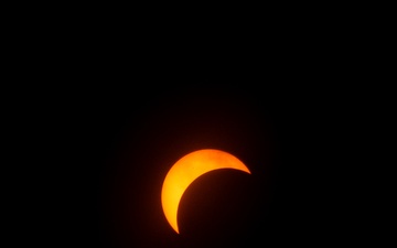 Joint Base MDL partial solar eclipse