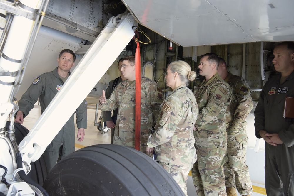 Maj. Gen. David Lyons, Fifteenth Air Force commander, visits Tinker Air Force Base