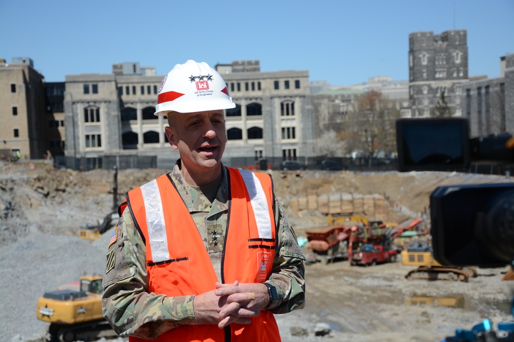 Lieutenant General Scott A. Spellmon at West Point Construction Site