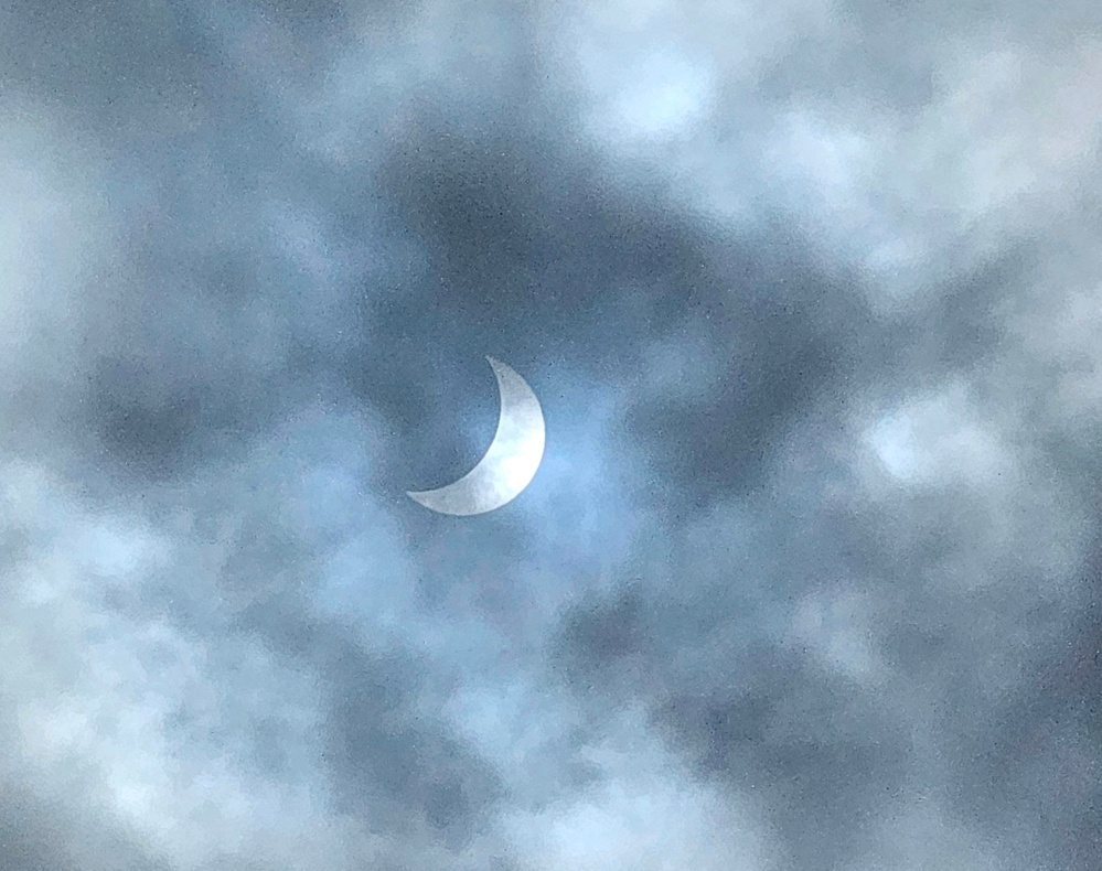 Observing a solar eclipse at Fort McCoy