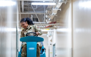 Airman keeps facility clean at AFMAO