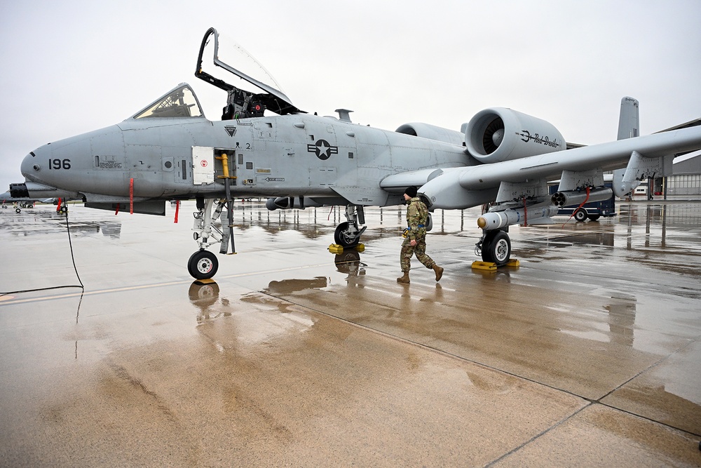 Airman Prepares An A-10C Thunderbolt II For Mission at Selfridge Air National Guard Base
