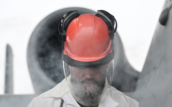 Crew Chief Services Life Support Systems on A-10C Thunderbolt II Aircraft At Selfridge Air National Guard Base