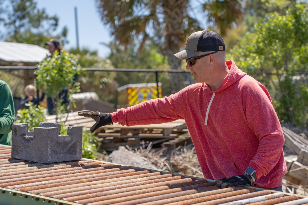 Tri-Command builds oyster castles