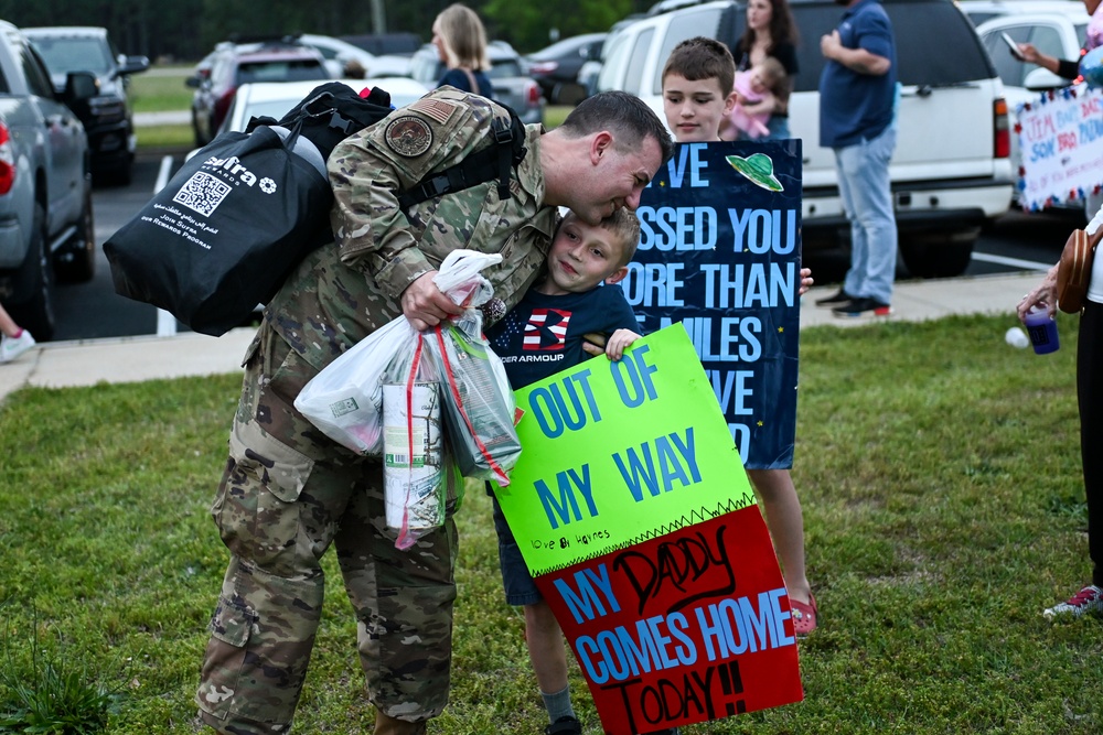 169th Fighter Wing Expeditionary Air Base deployment return