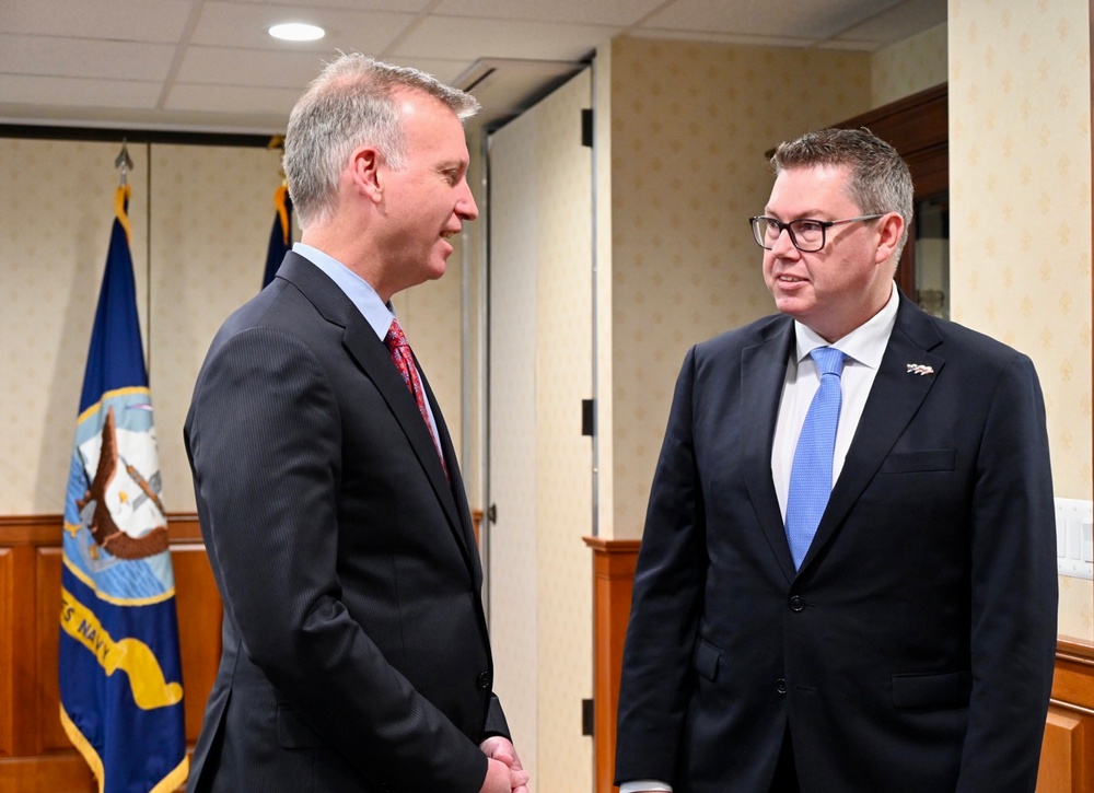 Under Secretary of the Navy Erik Raven meets with Australia’s Minister for Defence Industry