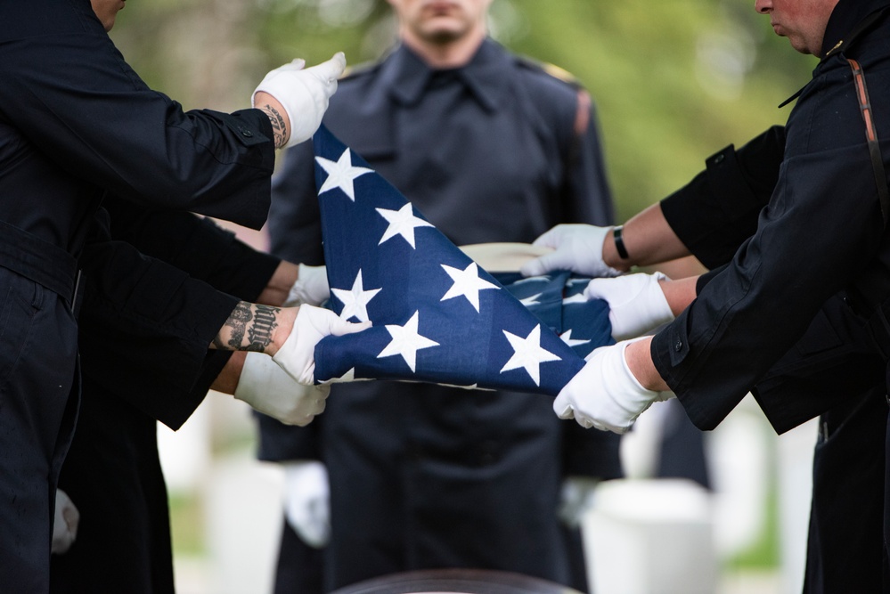 Military Funeral Honors with Funeral Escort are Conducted for U.S. Army Air Forces Sgt. Irving Newman in Section 4