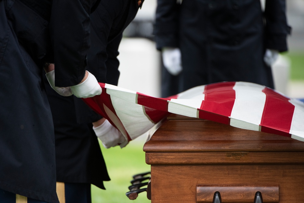 Military Funeral Honors with Funeral Escort are Conducted for U.S. Army Air Forces Sgt. Irving Newman in Section 4