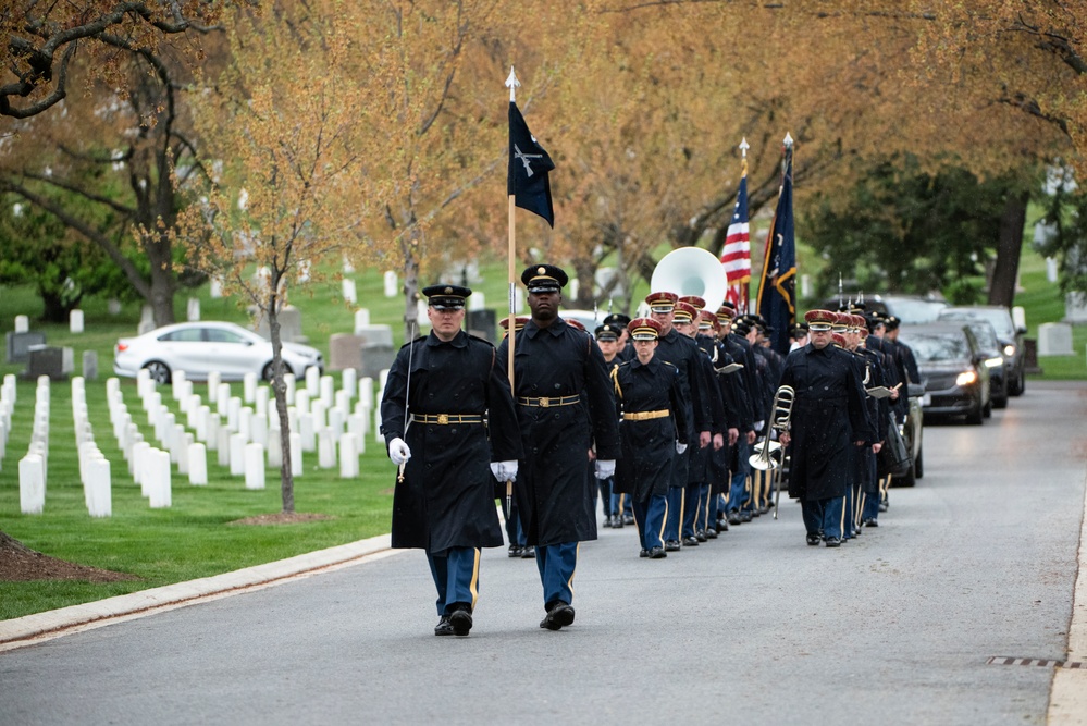 Military Funeral Honors with Funeral Escort are Conducted for U.S. Army Air Forces Sgt. Irving Newman in Section 4