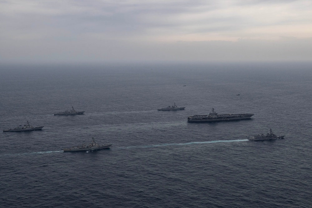 Theodore Roosevelt Carrier Strike Group Trilateral Maritime Exercise