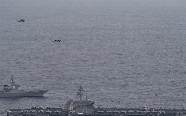 Theodore Roosevelt Carrier Strike Group Trilateral Maritime Exercise