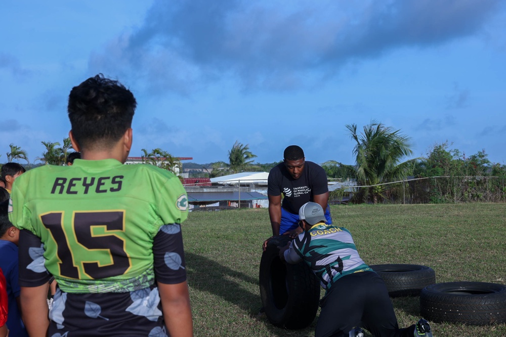 Camp Blaz Marine coaches Guam youth football