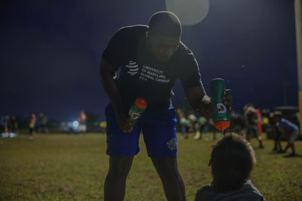 Camp Blaz Marine coaches Guam youth football