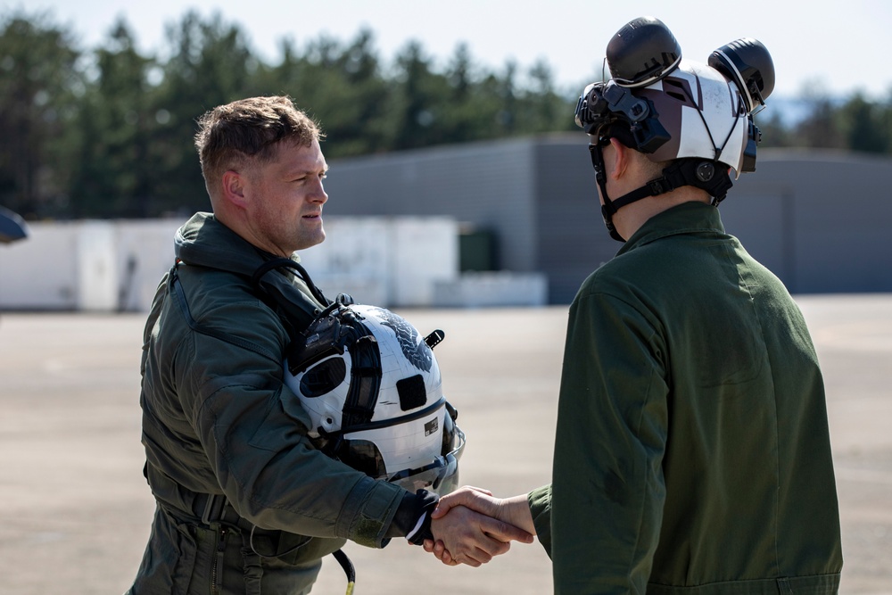 The Green Knights complete a third cross-country flight to South Korean air base