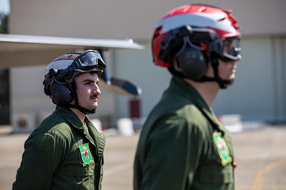 The Green Knights complete a third cross-country flight to South Korean air base