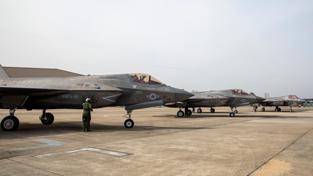 The Green Knights complete a third cross-country flight to South Korean air base