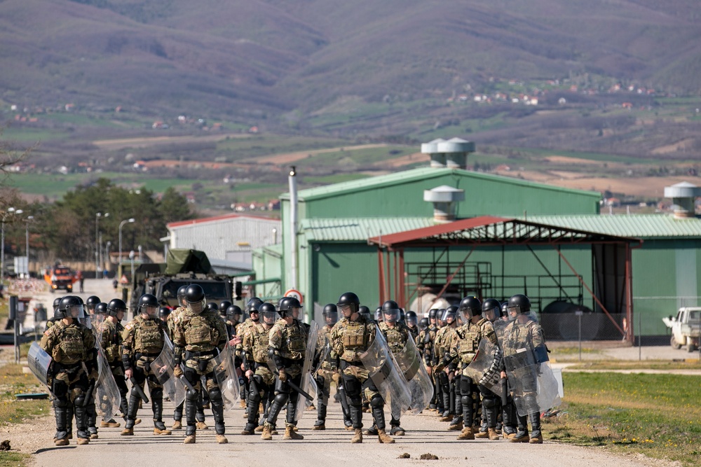 Kosovo Force Regional Command East  conducts freedom of movement detatchment training at Camp Novo Selo, Kosovo.