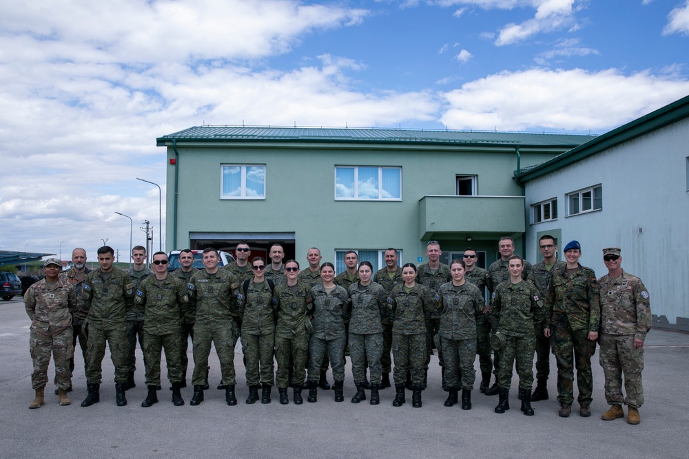 NATO Advisory and Liason Team coordinate chemical, biological, radiological, and nuclear defense training with Kosovo Security Forces.