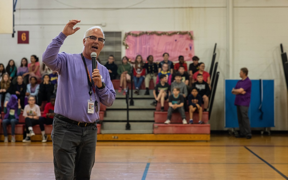 Quantico Middle High School Hosts 2024 Purple Up Day Ceremony