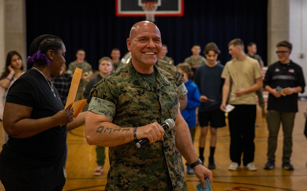 Quantico Middle High School Hosts 2024 Purple Up Day Ceremony