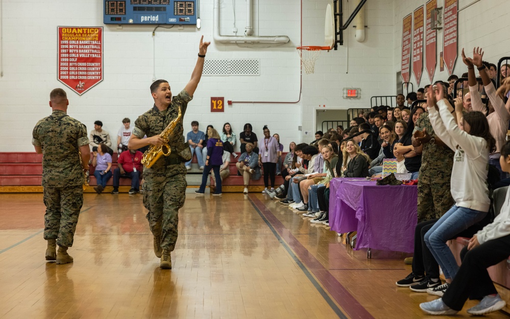 Quantico Middle High School Hosts 2024 Purple Up Day Ceremony