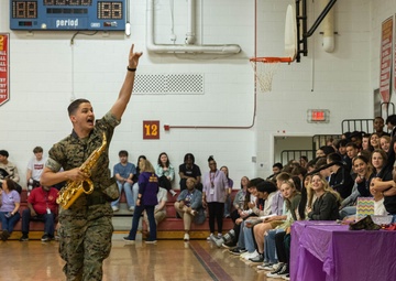 Quantico Middle High School Hosts 2024 Purple Up Day Ceremony