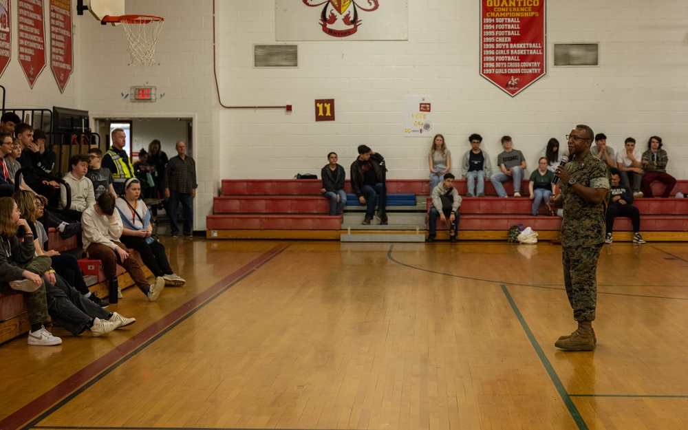 Quantico Middle High School Hosts 2024 Purple Up Day Ceremony