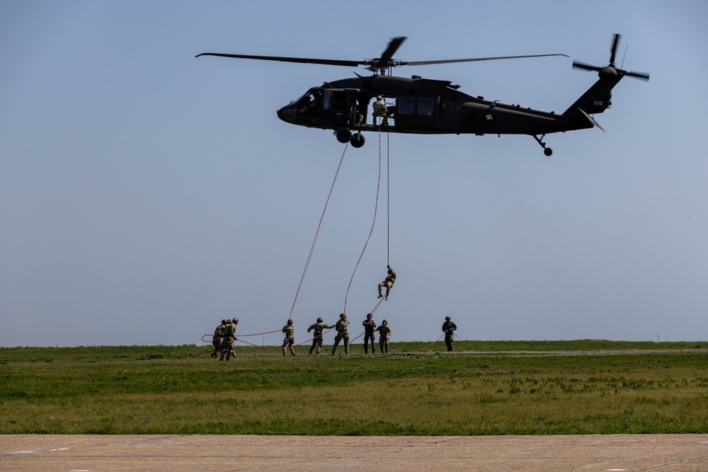 Air Assault School Black Hawk Rappel