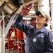 Sailors conduct maintenance aboard USS Tripoli