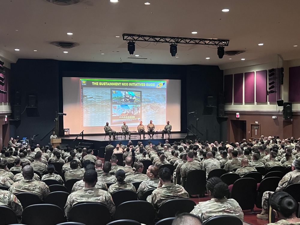 AMC senior enlisted leader holds Sustainment NCO town hall