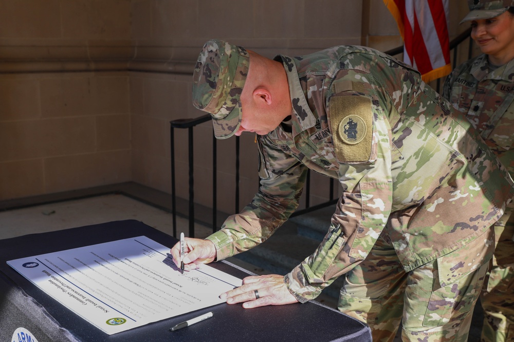 U.S. Army South Sexual Assault and Prevention Month Proclamation signing