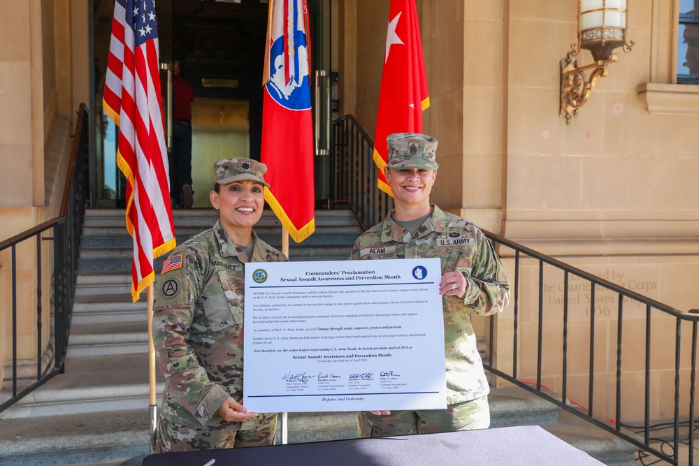 U.S. Army South Sexual Assault and Prevention Month Proclamation signing