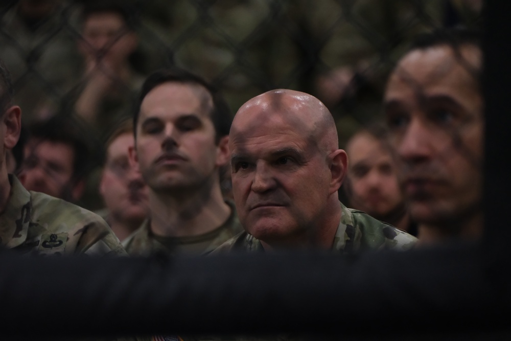 U.S. Army Vice Chief of Staff Makes an Appearance at 1/11 Arctic Wolves Combative Tournament