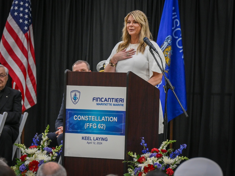 Melissa Braithwaite Gives Remarks at the Keel Laying of the USS Constellation (FFG 62)