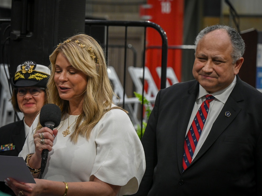 SECNAV Del Toro and Melissa Braithwaite Attend the Keel Laying of the USS Constellation (FFG 62)