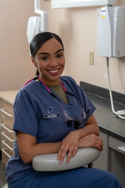 "Filling" in the role: Eielson's sole dental hygienist does it all