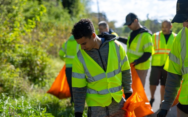 CVN 79 Sailors Clean Up Suffolk