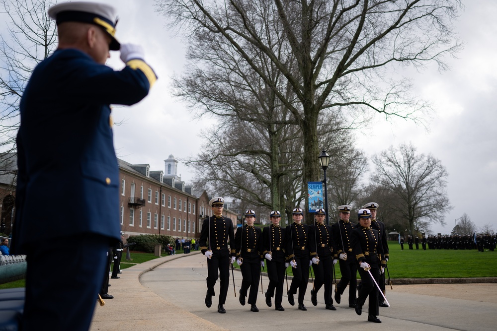 Coast Guard Academy holds first Regimental Review of 2024