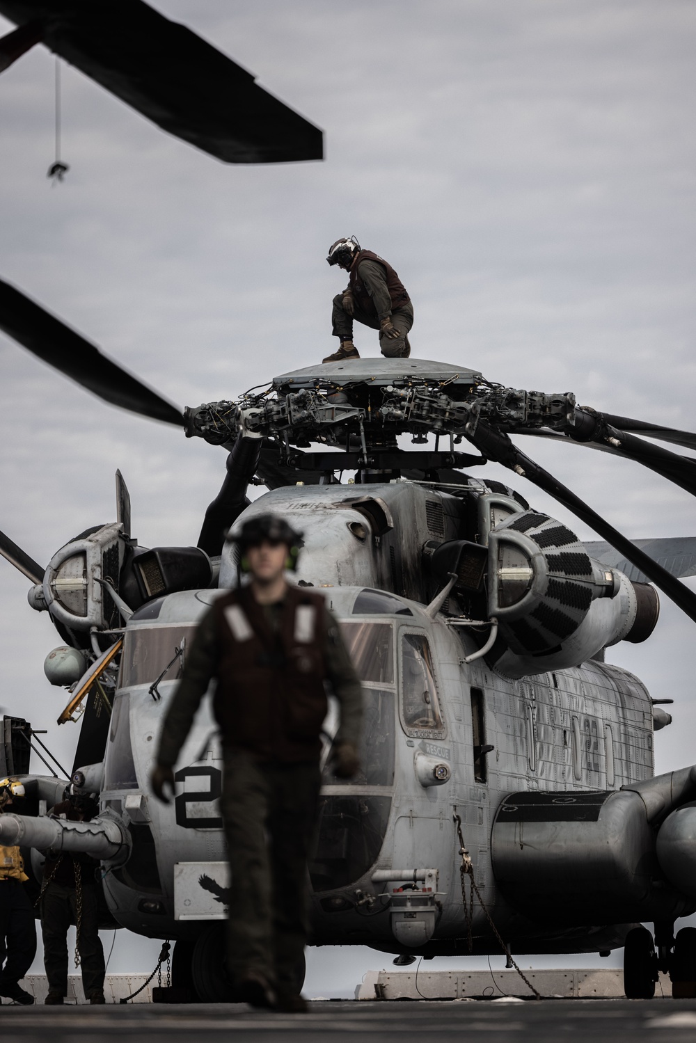 Marines and Sailors Aboard the USS New York (LPD 21) Conduct Flight Ops