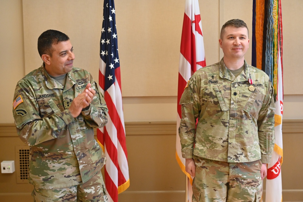 Chaplain (Lt. Col.) David Evans awarded Meritorious Service Medal