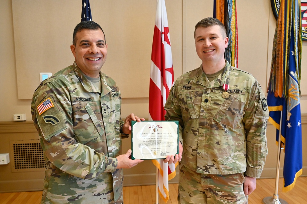 Chaplain (Lt. Col.) David Evans awarded Meritorious Service Medal