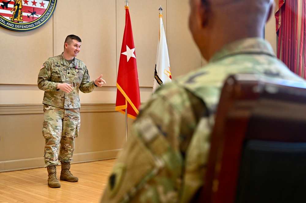 Chaplain (Lt. Col.) David Evans awarded Meritorious Service Medal