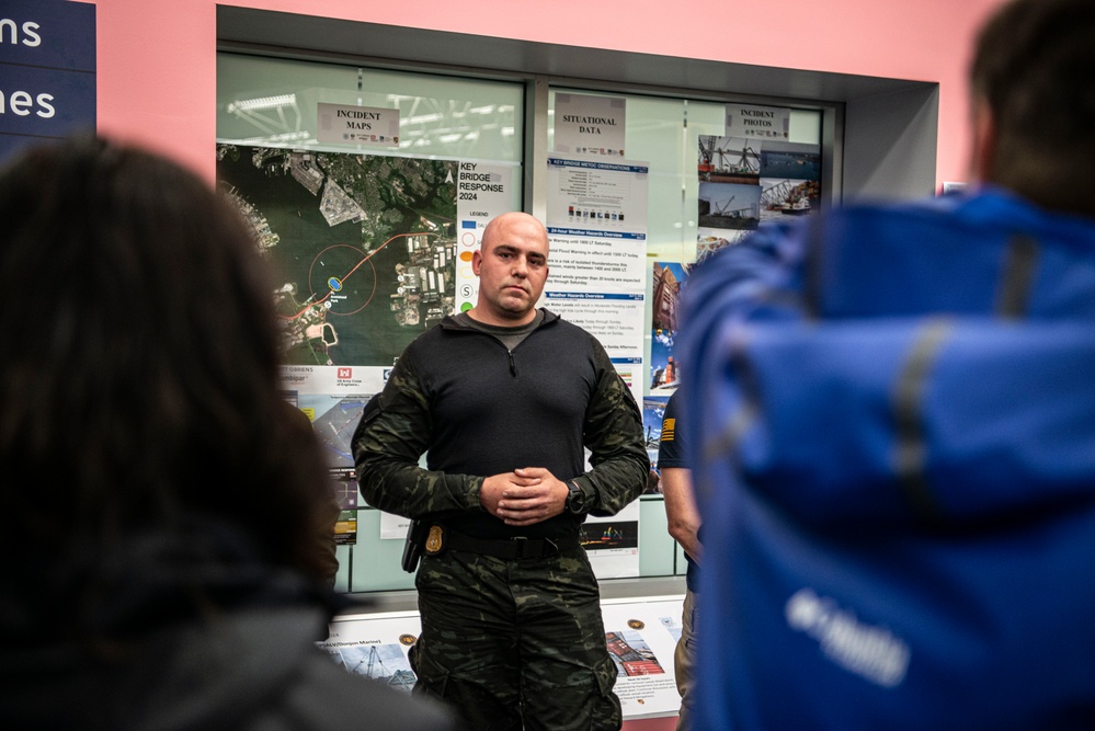 Key Bridge Unified Command hosts media event at Incident Command Post