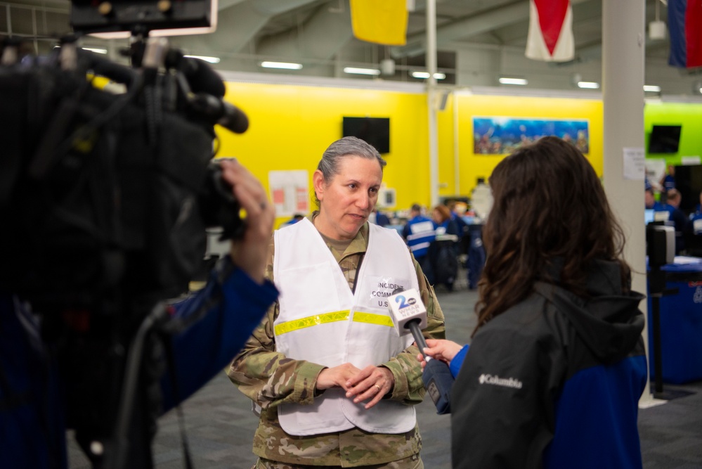 Key Bridge Unified Command hosts media event at Incident Command Post