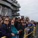 Abraham Lincoln conducts flight operations during friends and family day cruise